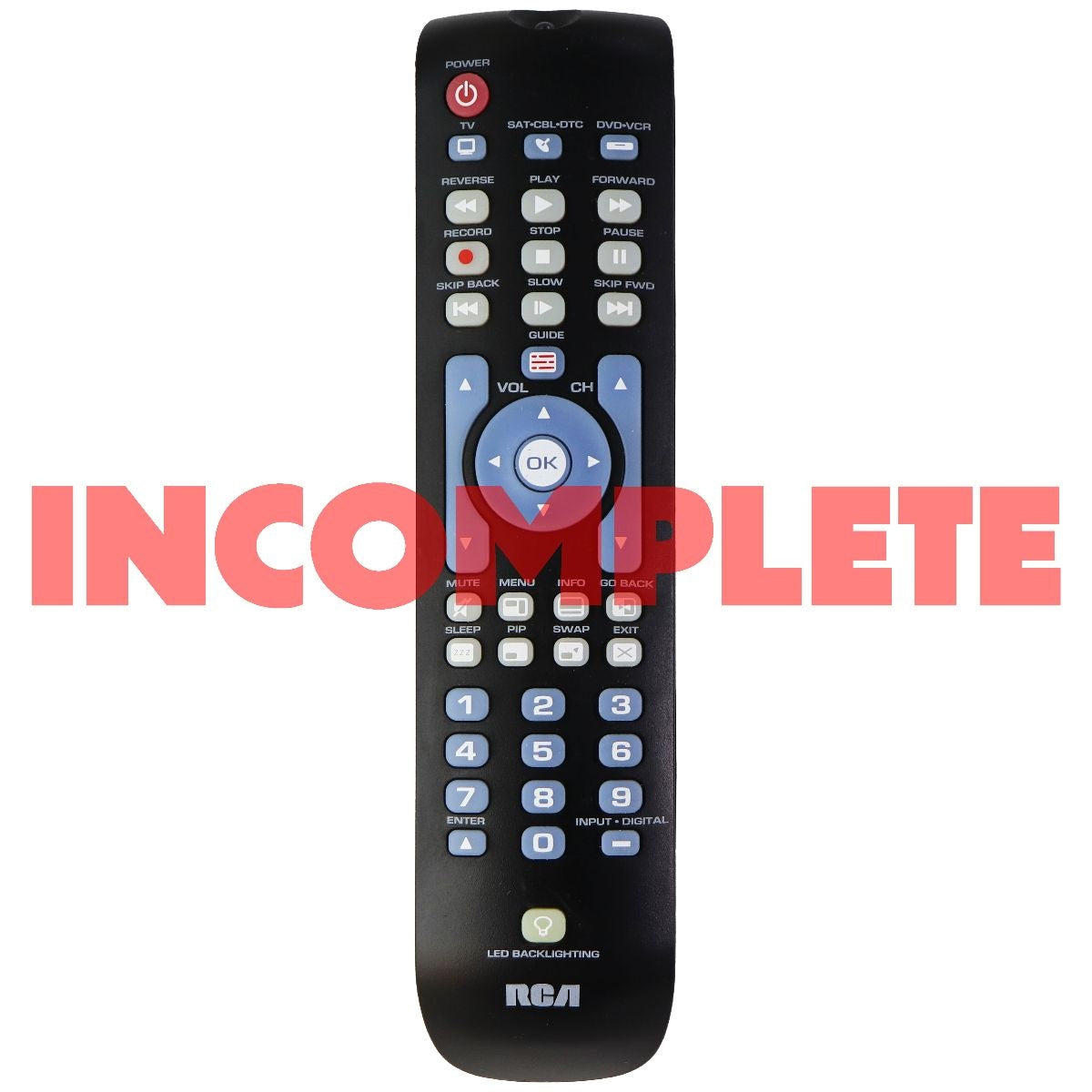 RCA Original RCRN03BZ Remote Control for Select RCA TVs - Black TV, Video & Audio Accessories - Remote Controls RCA - Simple Cell Bulk Wholesale Pricing - USA Seller
