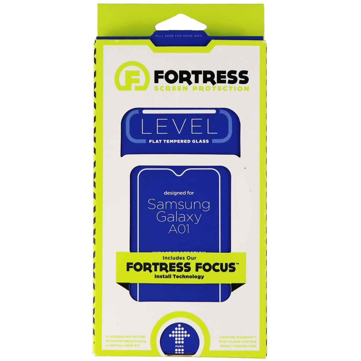 Fortress Focus Series Flat Tempered Glass for Samsung Galaxy A01 - Clear Cell Phone - Screen Protectors Fortress - Simple Cell Bulk Wholesale Pricing - USA Seller