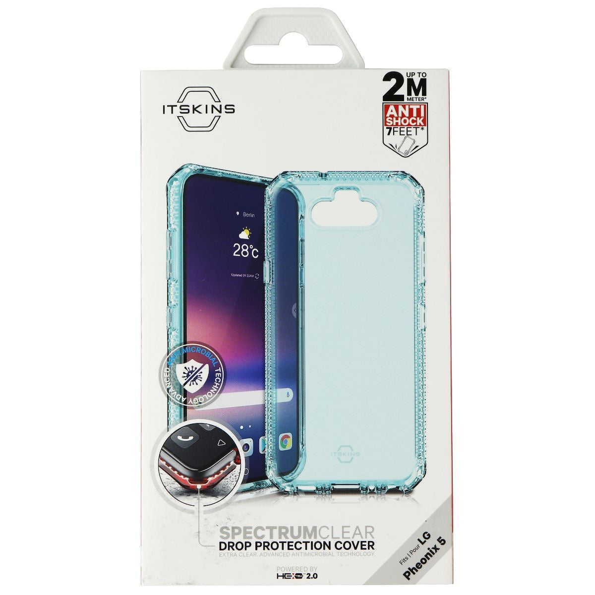 ITSKINS Spectrum Clear Series Case for LG Phoenix 5 - Light Blue Cell Phone - Cases, Covers & Skins ITSKINS - Simple Cell Bulk Wholesale Pricing - USA Seller