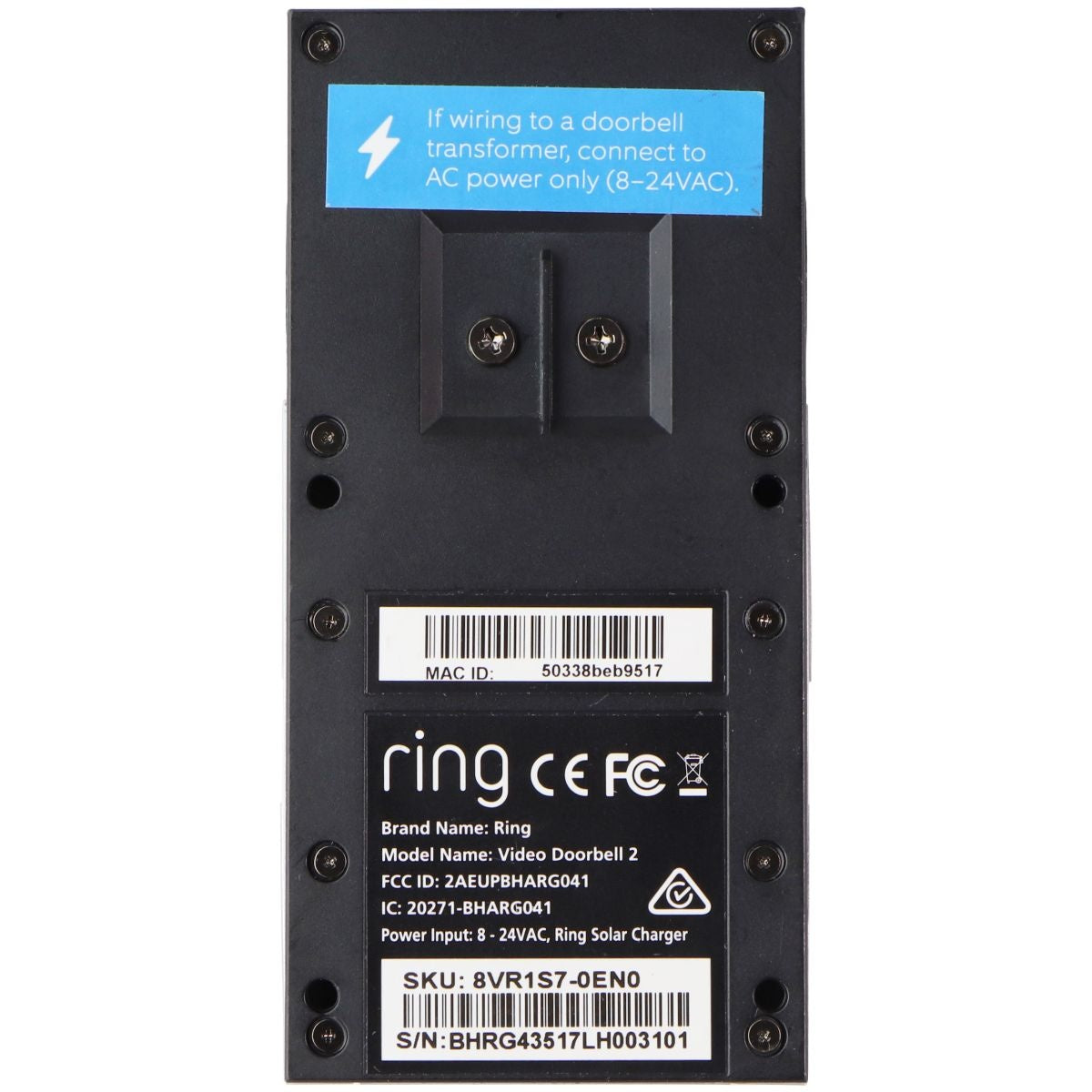 Ring Video Doorbell 2 - Doorbell Unit Only - Silver (8VR1S7-0EN0) / No Battery Home Improvement - Other Home Improvement Ring - Simple Cell Bulk Wholesale Pricing - USA Seller
