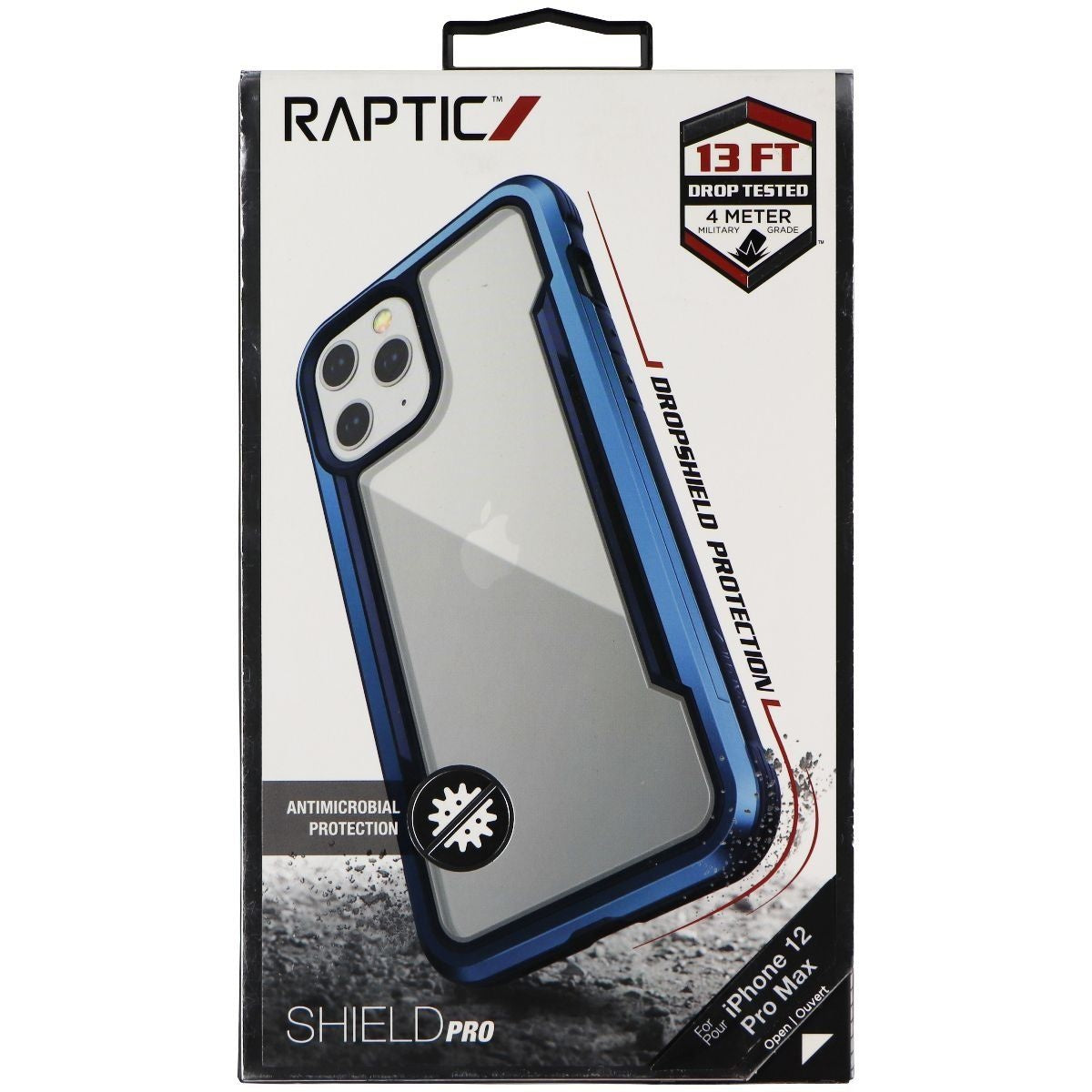 Raptic Shield Pro Series Case for Apple iPhone 12 Pro Max - Clear/Blue Cell Phone - Cases, Covers & Skins Raptic - Simple Cell Bulk Wholesale Pricing - USA Seller