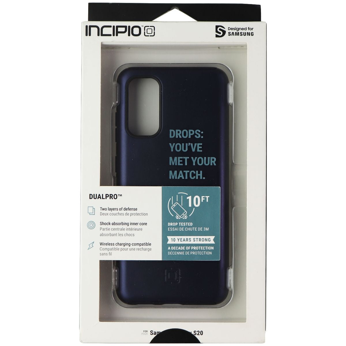 Incipio DualPro Series Case for Samsung Galaxy S20 - Midnight Blue Cell Phone - Cases, Covers & Skins Incipio - Simple Cell Bulk Wholesale Pricing - USA Seller