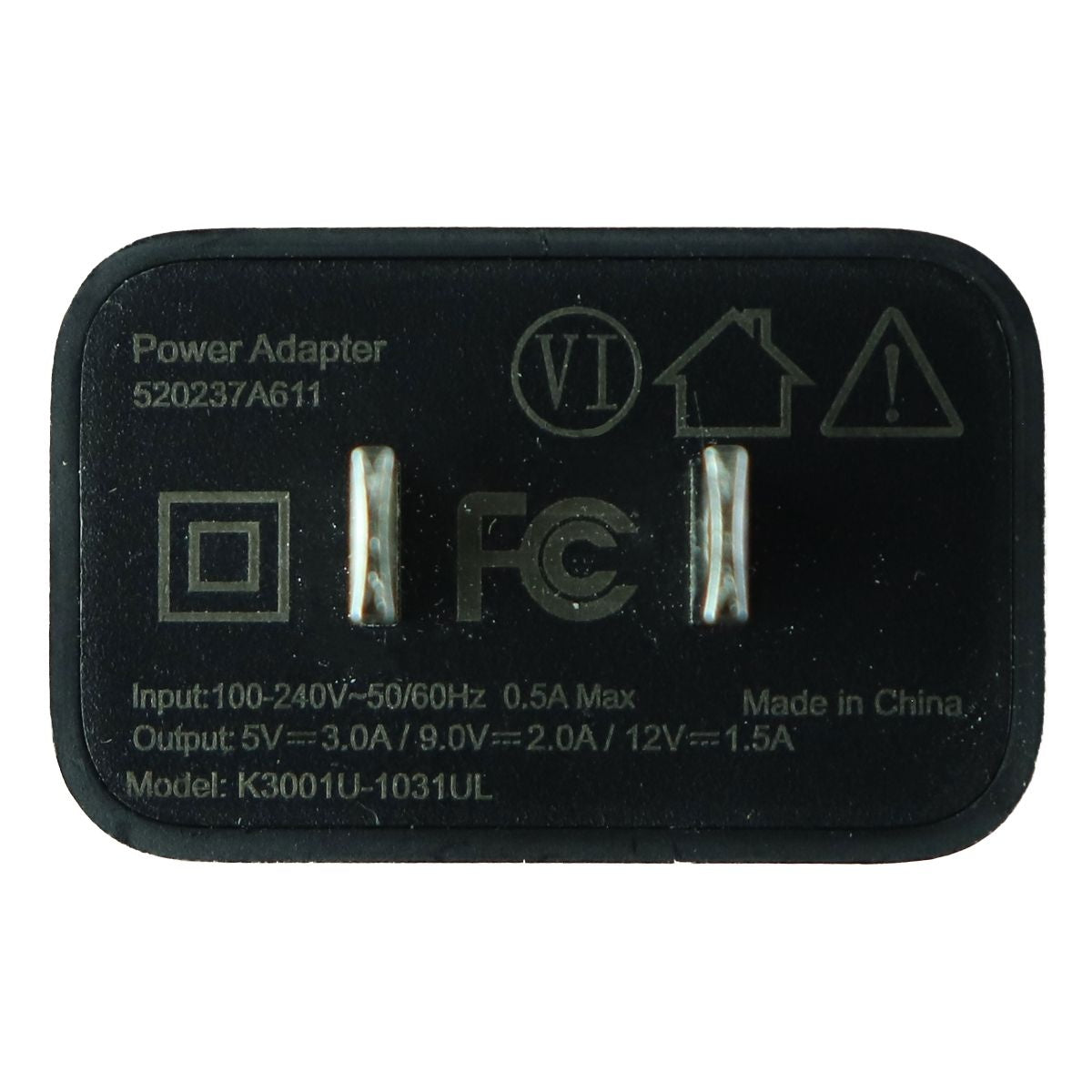 Verizon Fast Charge Single USB Wall Adapter/Charger - Black (K3001U-1031UL) Cell Phone - Chargers & Cradles Verizon - Simple Cell Bulk Wholesale Pricing - USA Seller