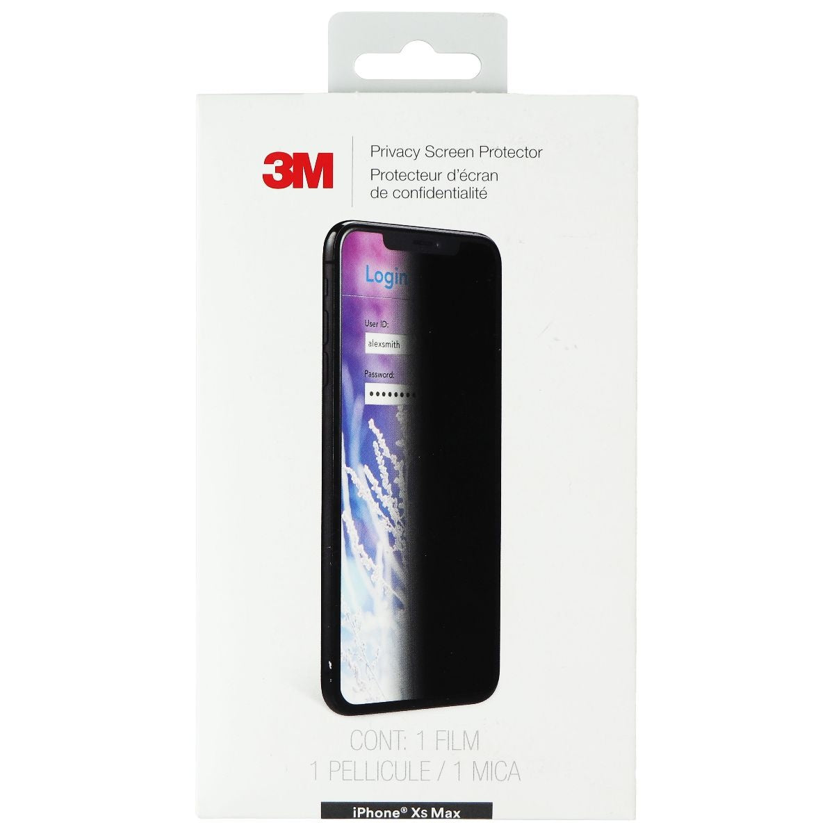 3M Privacy Screen Protector for Apple iPhone Xs Max - Clear / Tinted Cell Phone - Screen Protectors 3M - Simple Cell Bulk Wholesale Pricing - USA Seller
