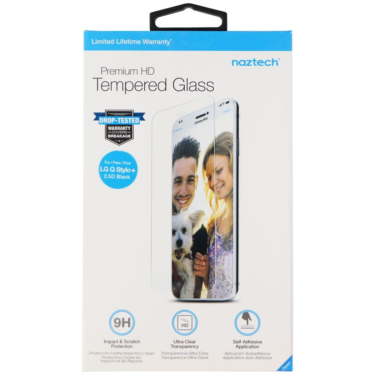 Naztech Premium HD Tempered Glass Screen Protector for LG Q (Stylo+) - Clear Cell Phone - Screen Protectors Naztech - Simple Cell Bulk Wholesale Pricing - USA Seller