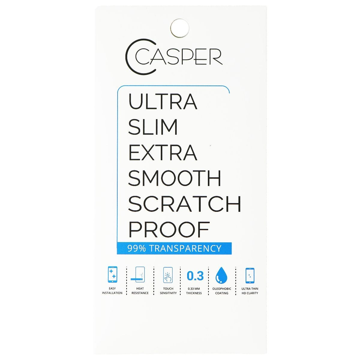 Casper Ultra Slim Clear Series Tempered Glass for Apple iPhone 11 Cell Phone - Screen Protectors Casper - Simple Cell Bulk Wholesale Pricing - USA Seller