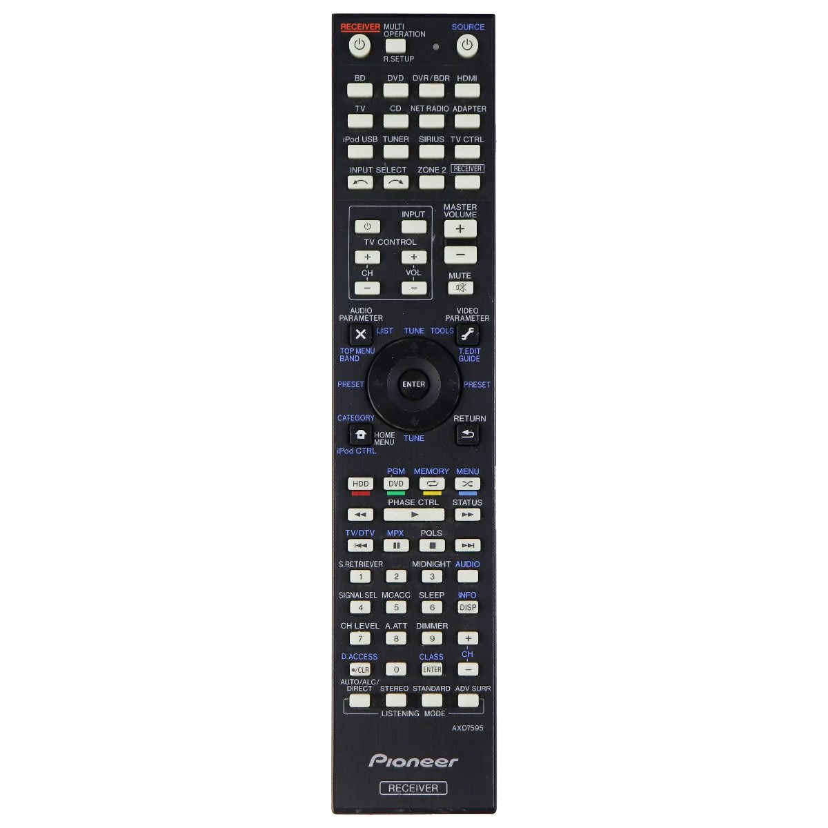 Pioneer OEM Remote Control (AXD7575) for Select Pioneer Systems - Black TV, Video & Audio Accessories - Remote Controls Pioneer - Simple Cell Bulk Wholesale Pricing - USA Seller