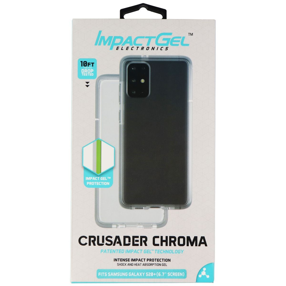 Impact Gel Crusader Chroma Series Case for Samsung Galaxy S20+ (Plus) - Clear Cell Phone - Cases, Covers & Skins Impact Gel - Simple Cell Bulk Wholesale Pricing - USA Seller
