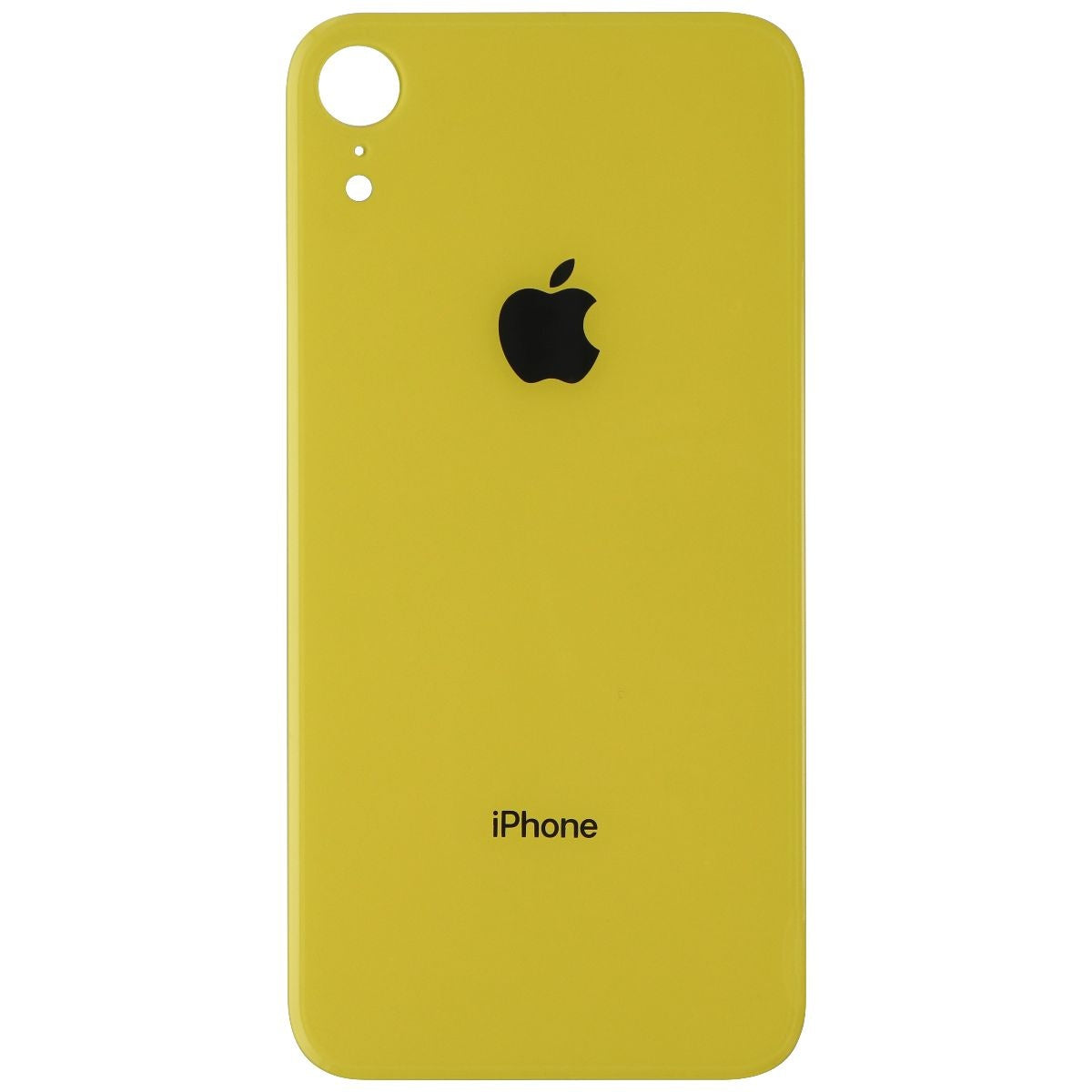 Repair Part - Back Glass Panel for Apple iPhone XR - Yellow with Logo Cell Phone - Replacement Parts & Tools Unbranded - Simple Cell Bulk Wholesale Pricing - USA Seller