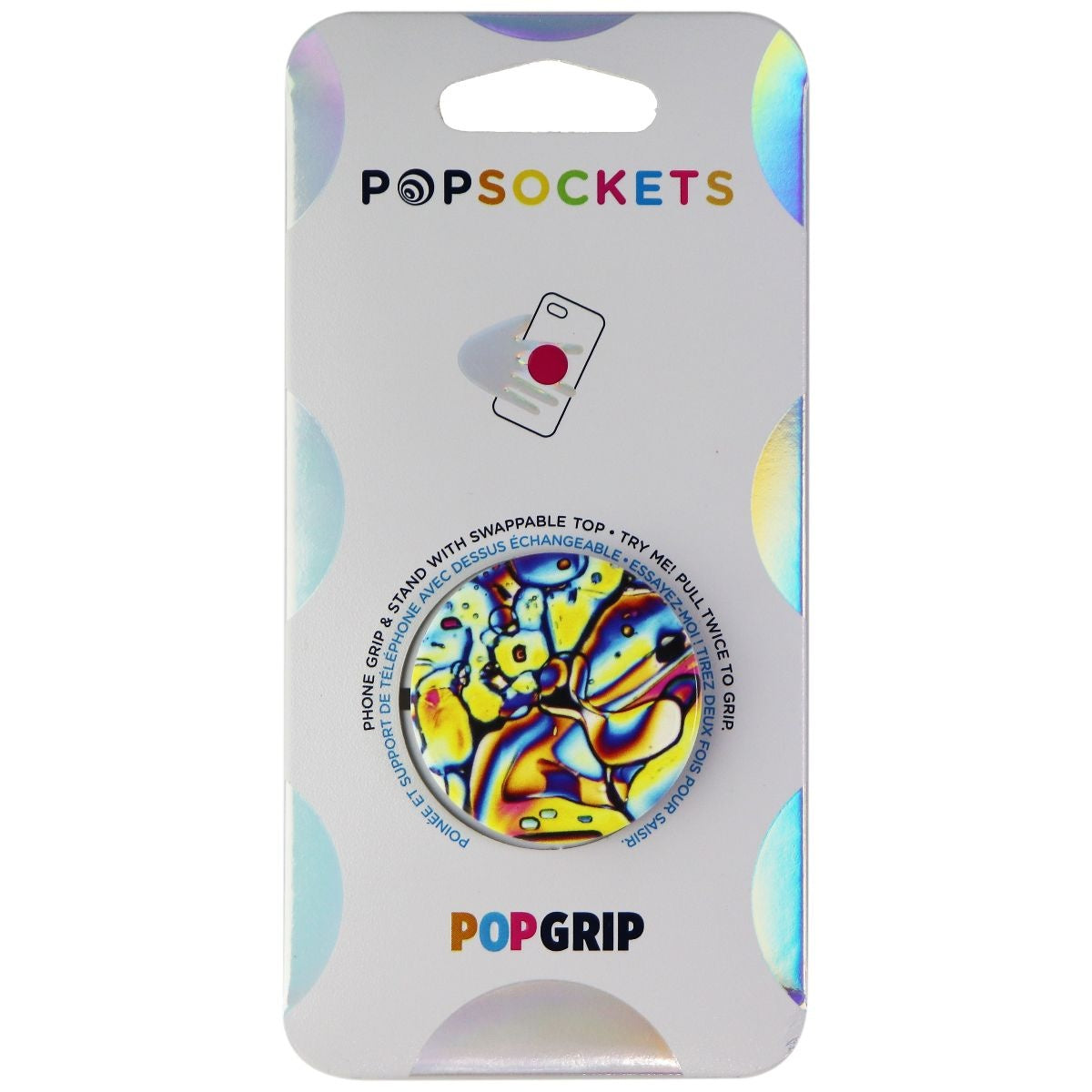 PopSockets PopGrip Expanding Stand and Grip with Swappable Top - Chromos Gloss Cell Phone - Mounts & Holders PopSockets - Simple Cell Bulk Wholesale Pricing - USA Seller