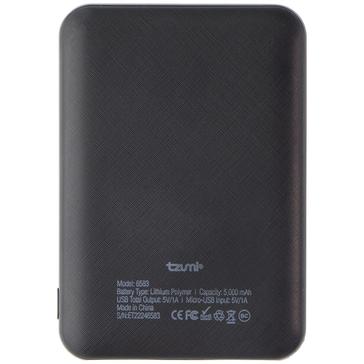 Tzumi Pocket Juice 5000mAh Portable Dual Port USB Charger Battery - Black Cell Phone - Chargers & Cradles TZUMI - Simple Cell Bulk Wholesale Pricing - USA Seller