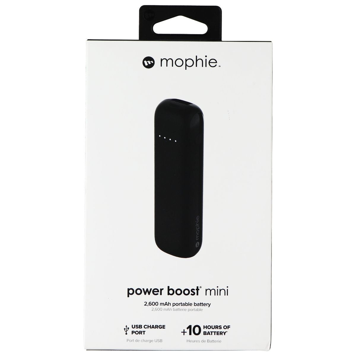 mophie Power Boost Mini (2600 mAh) Portable Charger (Universal) - Black Cell Phone - Chargers & Cradles Mophie - Simple Cell Bulk Wholesale Pricing - USA Seller