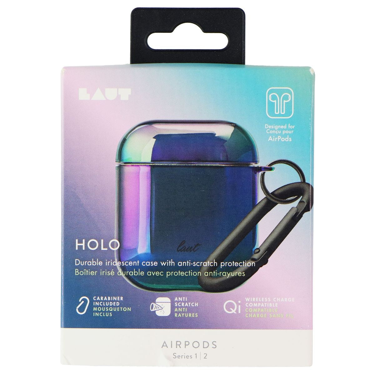 LAUT HOLO Series Case for Apple Airpods (1st & 2nd Gen) - Midnight Cell Phone - Cases, Covers & Skins Laut - Simple Cell Bulk Wholesale Pricing - USA Seller