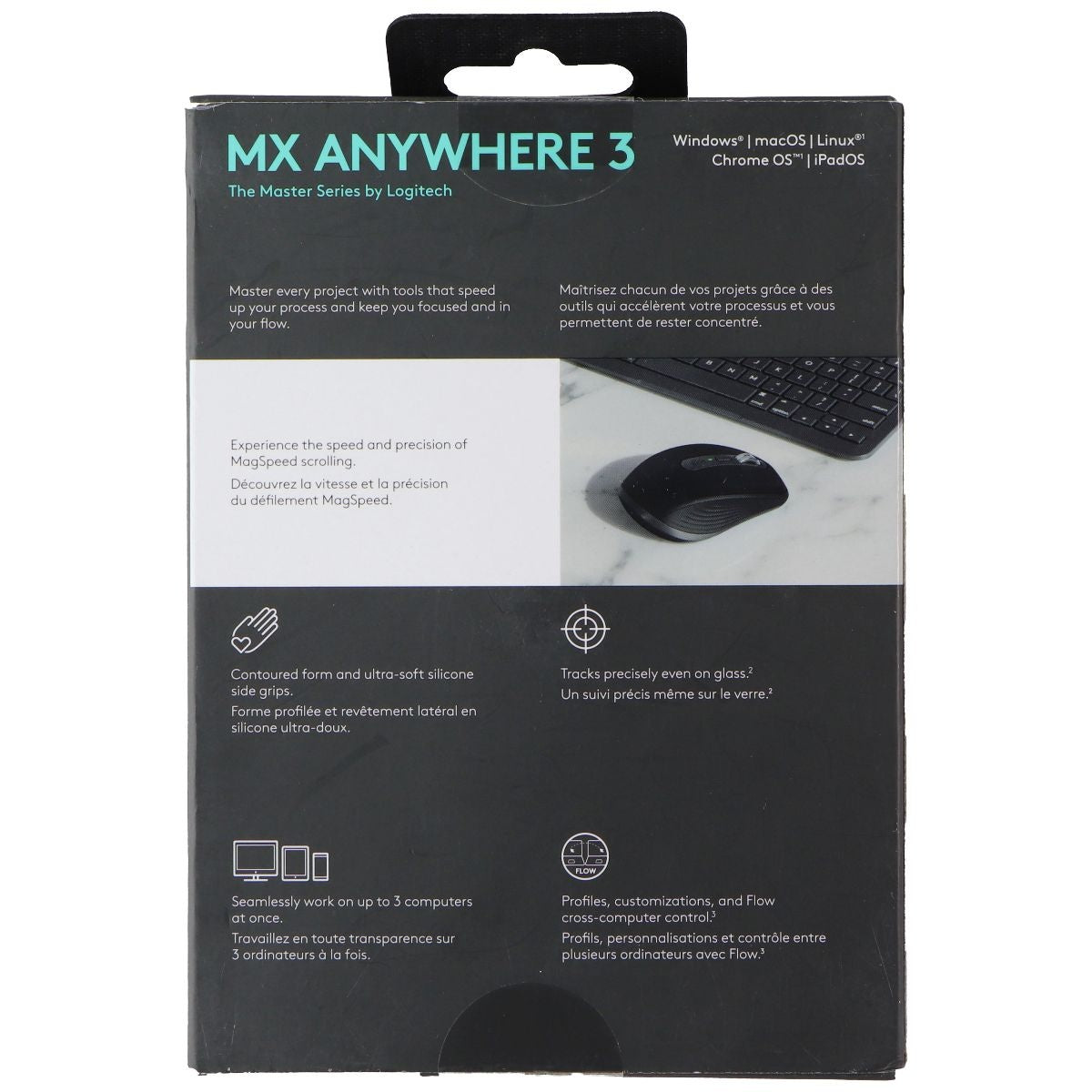Logitech MX Anywhere 3 Compact Performance Wireless Mouse - Graphite Keyboards/Mice - Keyboard & Mouse Bundles Logitech - Simple Cell Bulk Wholesale Pricing - USA Seller