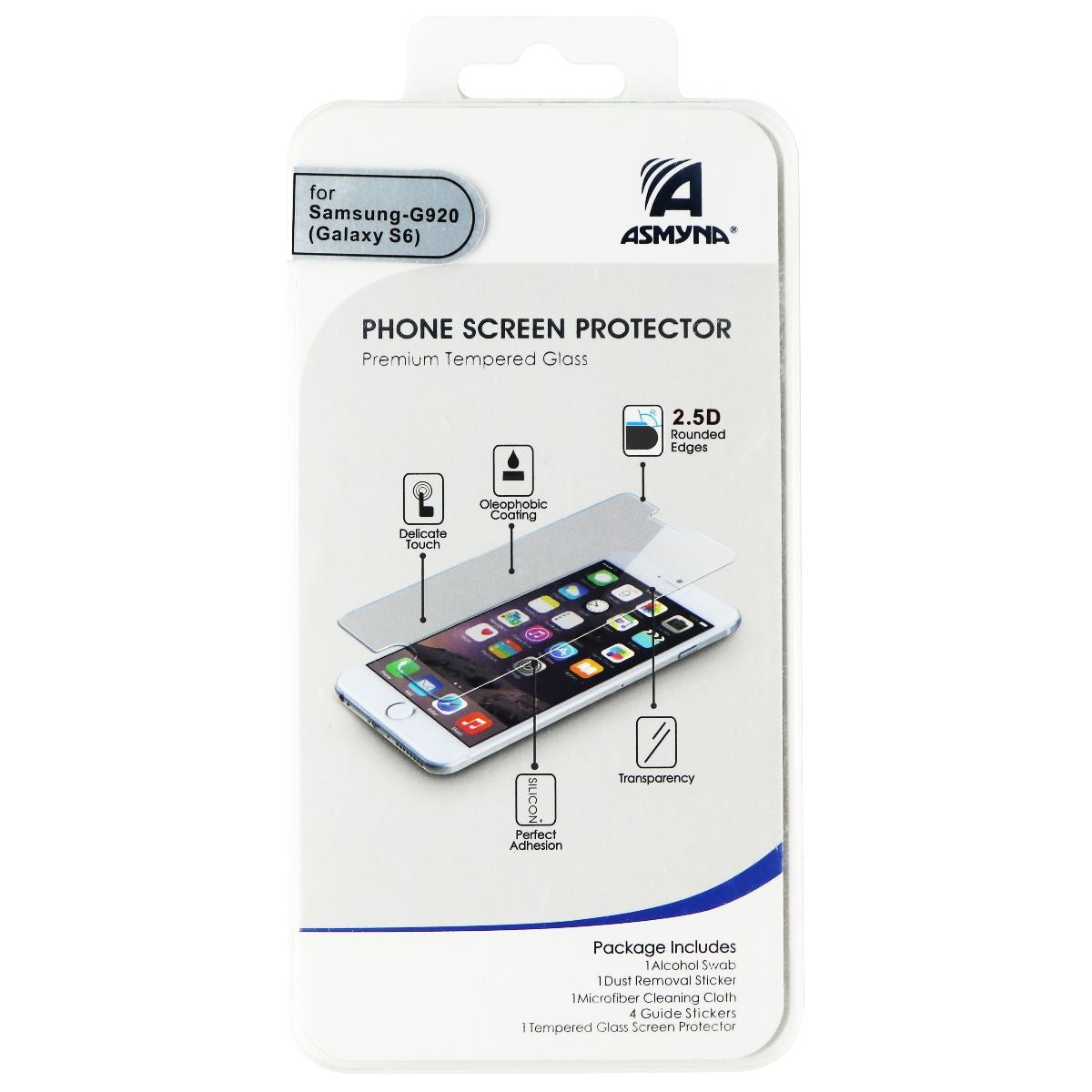 Asmyna Tempered Glass Screen Protector for Samsung Galaxy S6 - Clear Cell Phone - Screen Protectors Asmyna - Simple Cell Bulk Wholesale Pricing - USA Seller