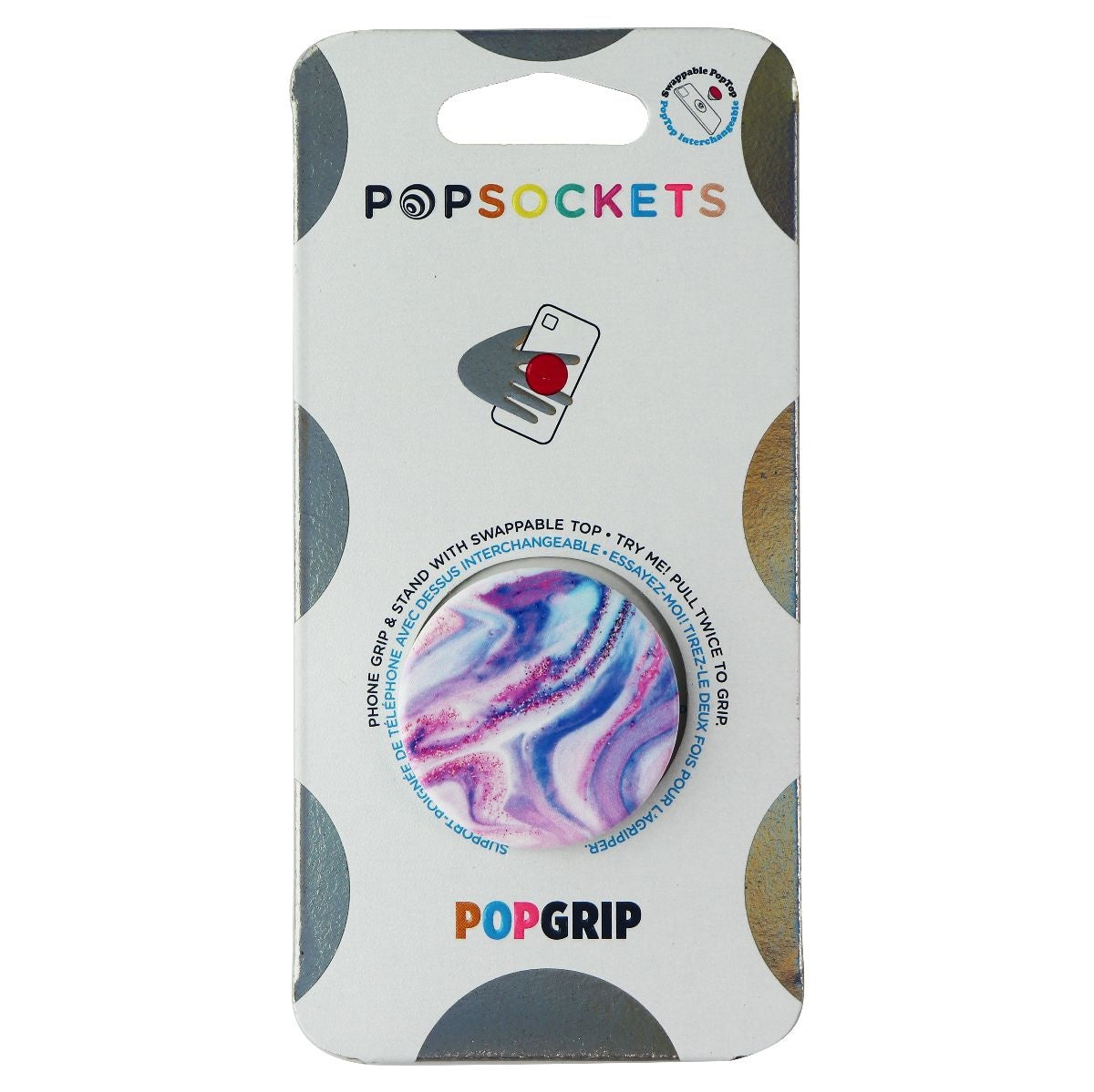 PopSockets: PopGrip with Swappable Top - Dreamy Galaxy Swirl Cell Phone - Mounts & Holders PopSockets - Simple Cell Bulk Wholesale Pricing - USA Seller