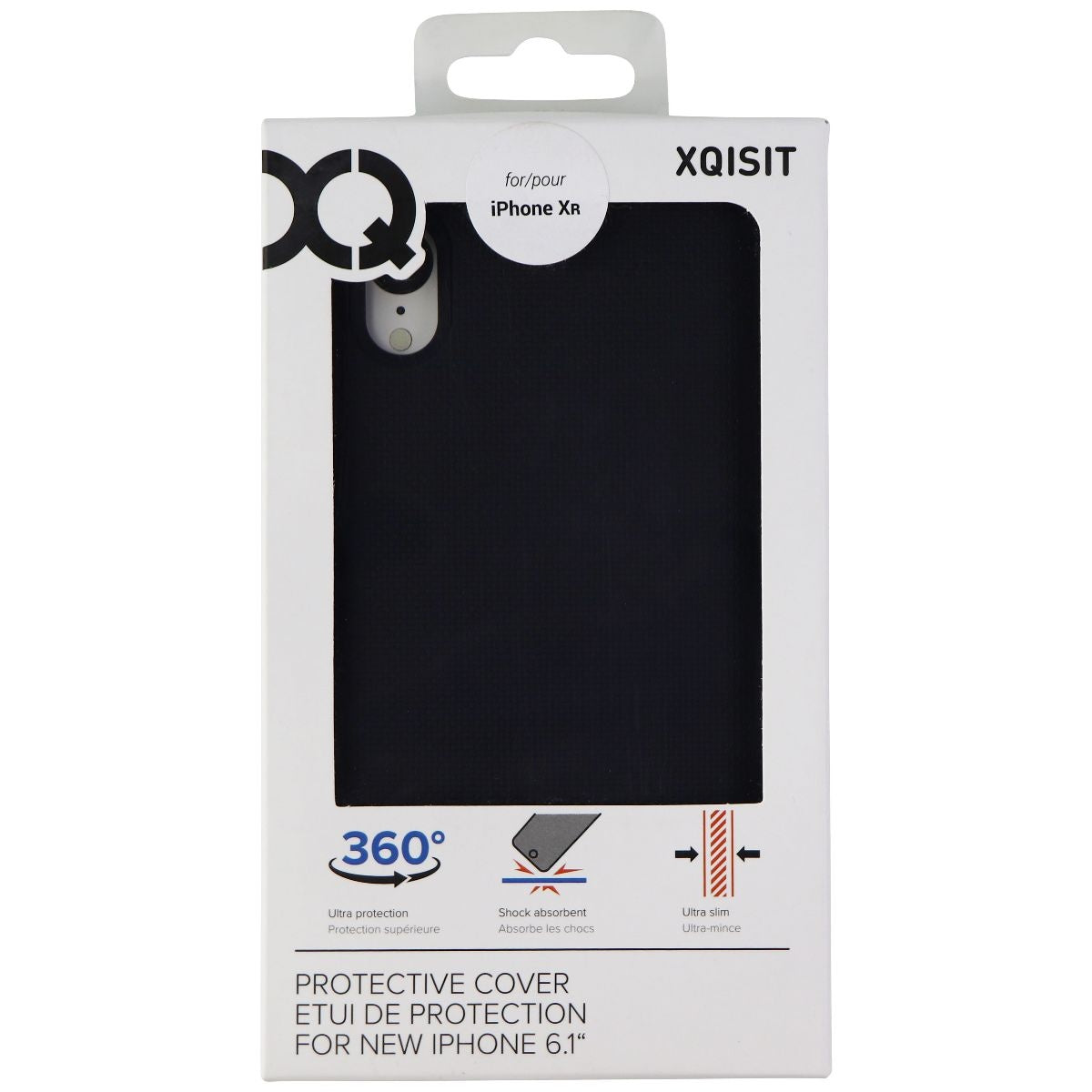 Xqisit Protective Cover for Apple iPhone XR Smartphones - Black Cell Phone - Cases, Covers & Skins Xqisit - Simple Cell Bulk Wholesale Pricing - USA Seller