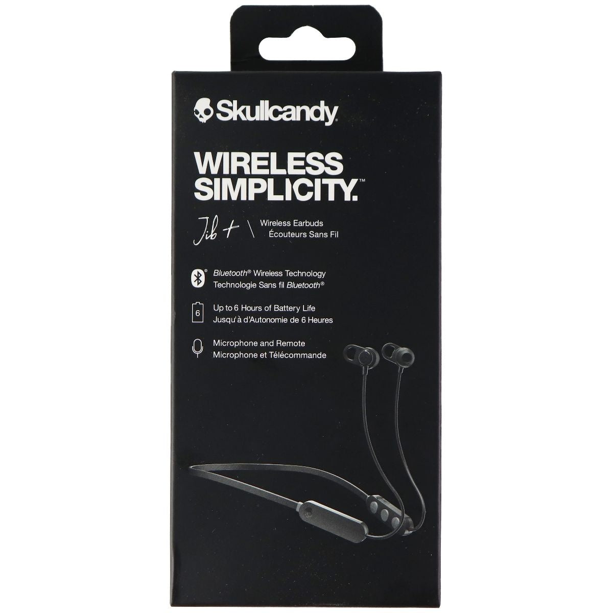 Skullcandy Jib+ Wireless In-Ear Bluetooth Headphones - Black Portable Audio - Headphones Skullcandy - Simple Cell Bulk Wholesale Pricing - USA Seller