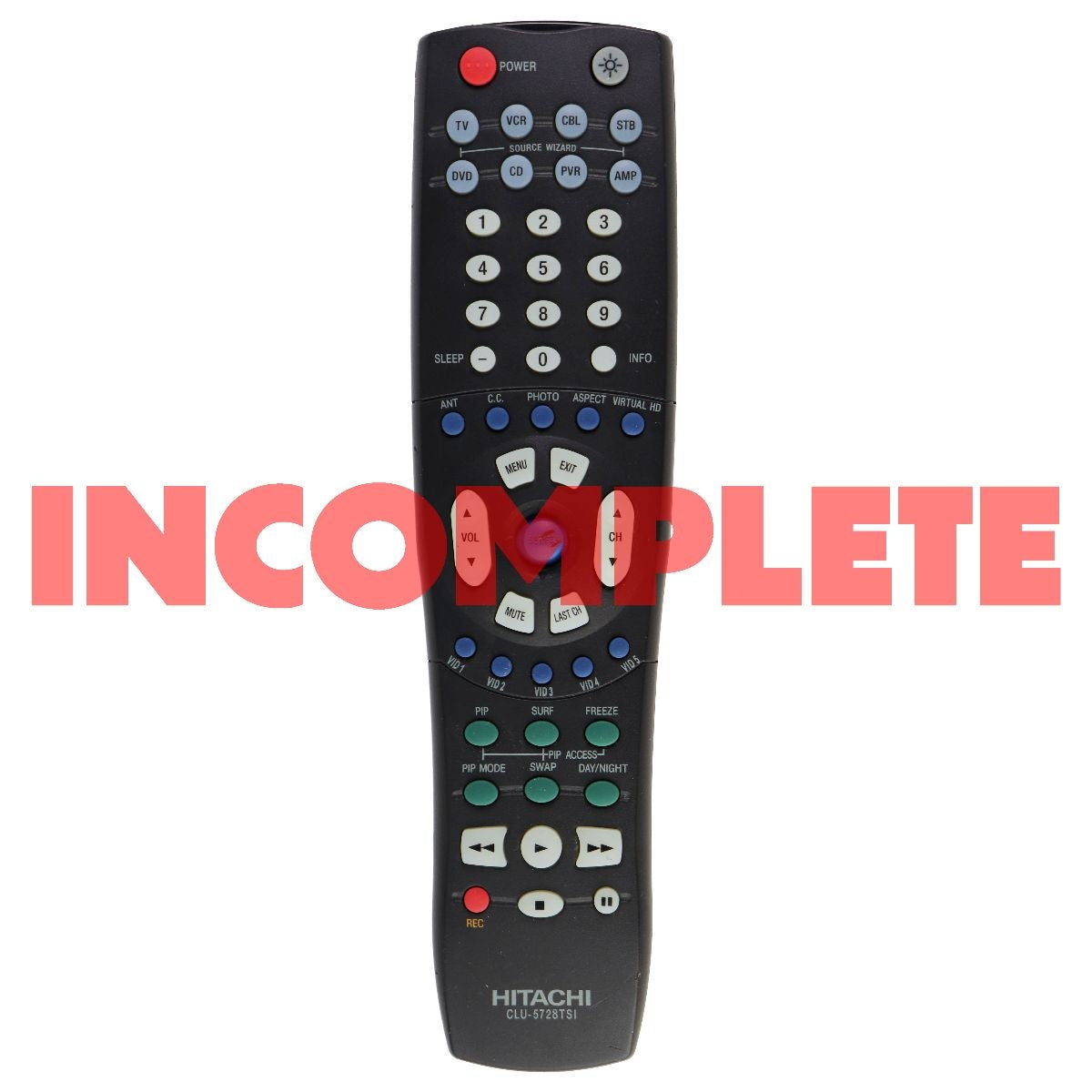 Hitachi Original (CLU-5728TSI) Remote Control for Select Hitachi Systems - Black TV, Video & Audio Accessories - Remote Controls Hitachi - Simple Cell Bulk Wholesale Pricing - USA Seller