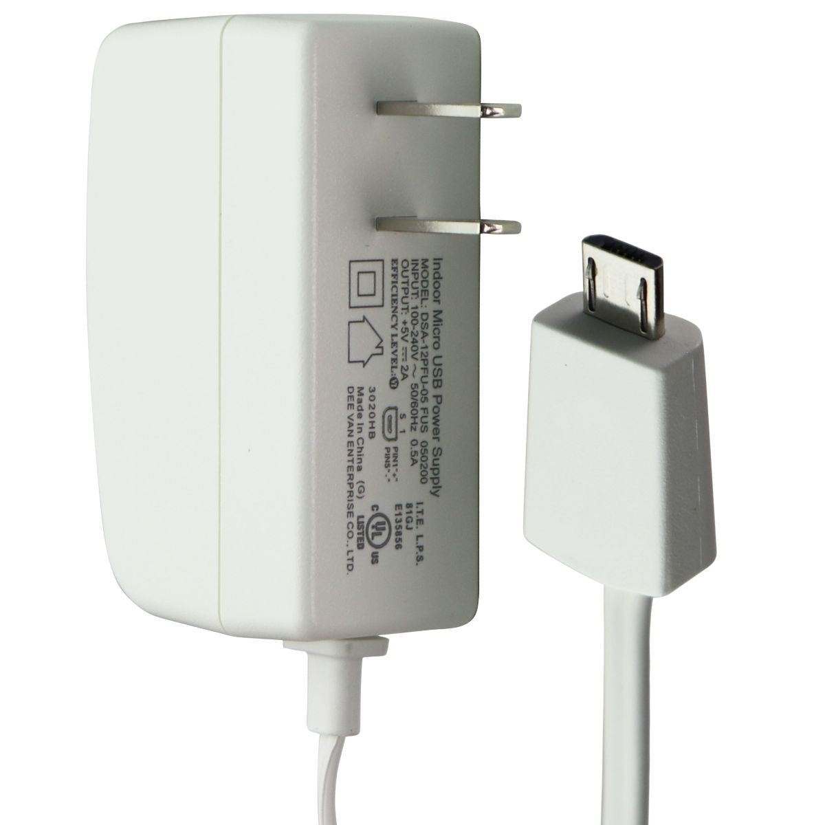 Ring (5V/2A) Indoor Micro USB Power Supply - White (DSA-12PFU-05 FUS) Multipurpose Batteries & Power - Multipurpose AC to DC Adapters Ring - Simple Cell Bulk Wholesale Pricing - USA Seller