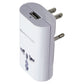 360 Electrical 2 Outlet Adapter 1A USB for US/China/Israel/UK/EU - White Cell Phone - Chargers & Cradles 360 Electrical - Simple Cell Bulk Wholesale Pricing - USA Seller