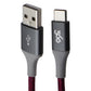 360 Electrical (8-Ft) Braided USB-C to USB-A Charge and Sync Cable - Cranberry Cell Phone - Cables & Adapters 360 Electrical    - Simple Cell Bulk Wholesale Pricing - USA Seller