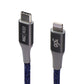 360 (4ft) HabitatCharge USB-C to 8-Pin Lightning Braided Cable - Navy Cell Phone - Cables & Adapters 360 Electrical - Simple Cell Bulk Wholesale Pricing - USA Seller