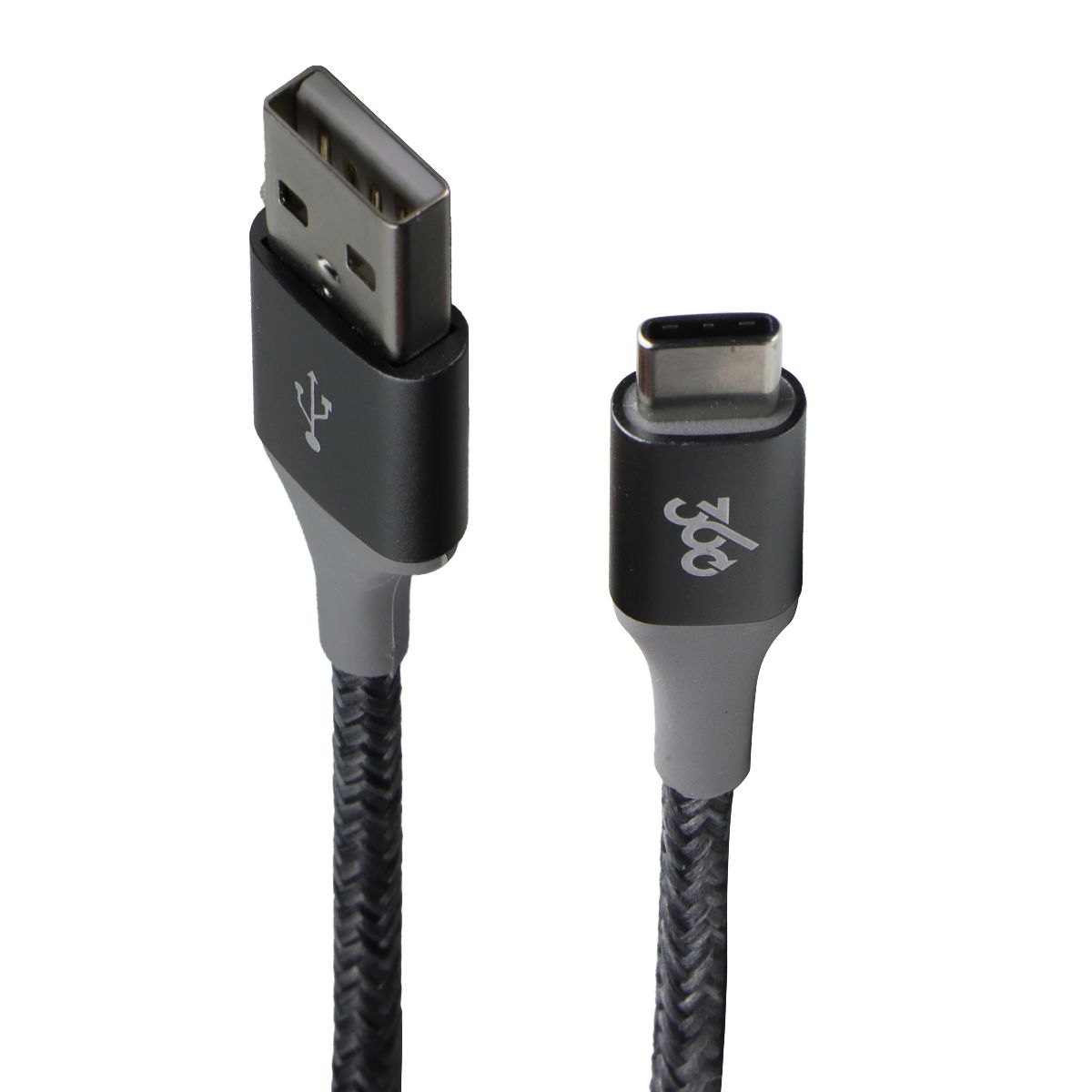 360 Electrical (8FT) Braided USB-C to USB Charge and Sync Cable - Gray Computer/Network - Other Cables 360 Electrical - Simple Cell Bulk Wholesale Pricing - USA Seller