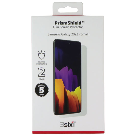 3SIXT PrismShield Film Screen Protector for Samsung Galaxy S22 - 2 Pack Cell Phone - Screen Protectors 3SIXT - Simple Cell Bulk Wholesale Pricing - USA Seller