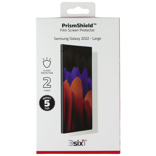 3SIXT PrismShield Film Screen Protector for Samsung Galaxy S22 Ultra - 2 Pack Cell Phone - Screen Protectors 3SIXT - Simple Cell Bulk Wholesale Pricing - USA Seller