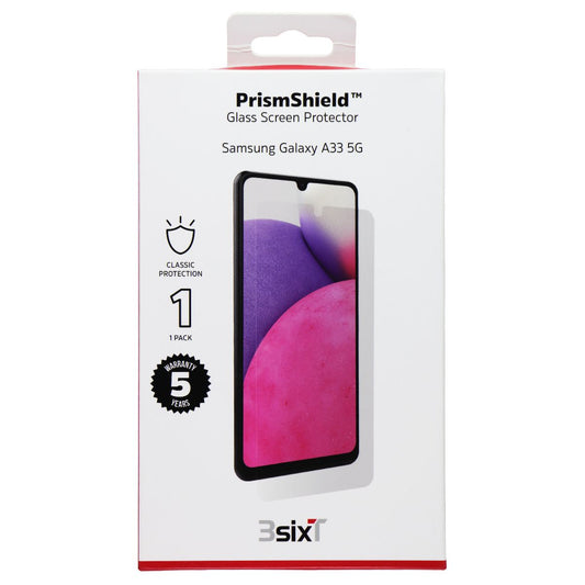 3SixT PrismShield Glass Screen Protector for Samsung Galaxy A33 5G Cell Phone - Screen Protectors 3SIXT - Simple Cell Bulk Wholesale Pricing - USA Seller