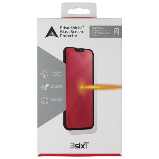 3SIXT PrismShield Glass Screen Protector for Apple iPhone 13/13 Pro/12/12 Pro Cell Phone - Screen Protectors 3SIXT - Simple Cell Bulk Wholesale Pricing - USA Seller