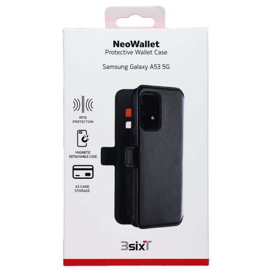 3sixT NeoWallet Protective Wallet Case for Samsung Galaxy A53 5G - Black Cell Phone - Cases, Covers & Skins 3SIXT - Simple Cell Bulk Wholesale Pricing - USA Seller