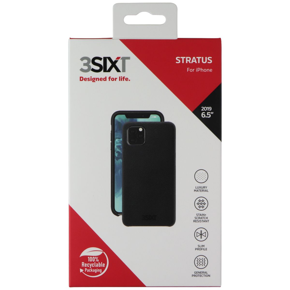 3SIXT Stratus Series Case for Apple iPhone 11 Pro Max - Black Cell Phone - Cases, Covers & Skins 3SIXT - Simple Cell Bulk Wholesale Pricing - USA Seller