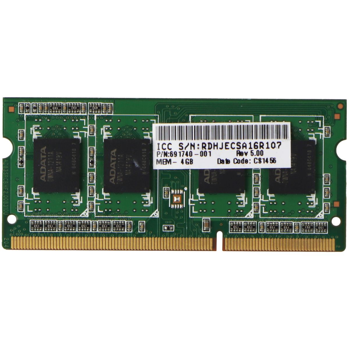 ADATA (4GB) DDR3L PC3L-12800S 1600MHz CL11 Laptop Memory RAM (AM1L16BC4R1-B1PS) Computer Parts - Memory (RAM) ADATA    - Simple Cell Bulk Wholesale Pricing - USA Seller