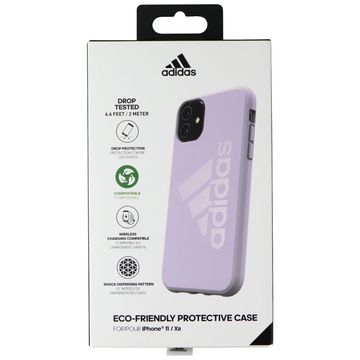 Adidas Eco-Friendly Protective Case for Apple iPhone 11 and XR - Light Purple Cell Phone - Cases, Covers & Skins Adidas    - Simple Cell Bulk Wholesale Pricing - USA Seller