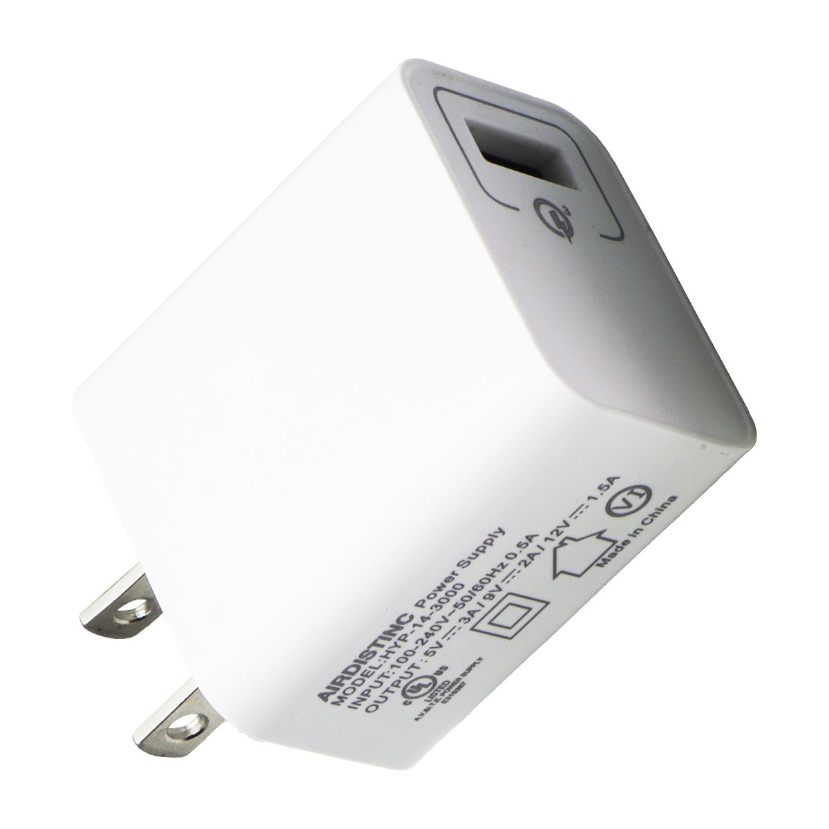 Airdistinc 18W USB-A Fast Wall Charger (HYP-14-3000) Quick Adapter - White Cell Phone - Chargers & Cradles AIRDISTINC - Simple Cell Bulk Wholesale Pricing - USA Seller