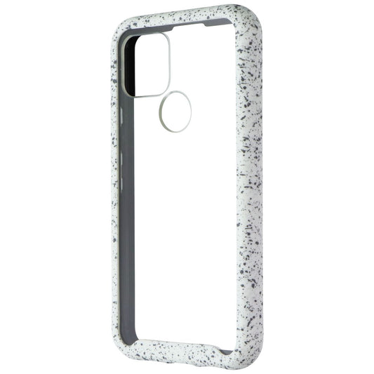 AIRIUM Full-Body Rugged Clear Bumper Case for Google Pixel 5 - Clear/White/Black