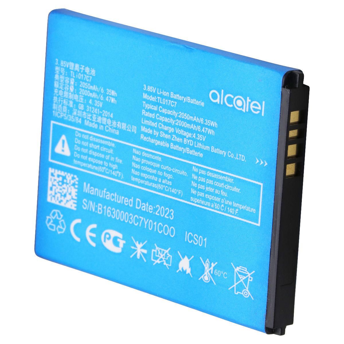 Replacement OEM 2050mAh 4.35V Battery for Alcatel Go Flip 4 Phones (TLI017C7) Cell Phone - Batteries Alcatel - Simple Cell Bulk Wholesale Pricing - USA Seller