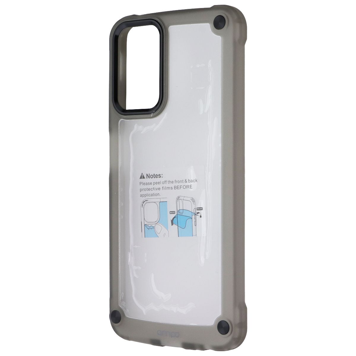 AmpD Impact Drop Hardshell Case for Motorola Moto G 5G - Clear/Gray Frost