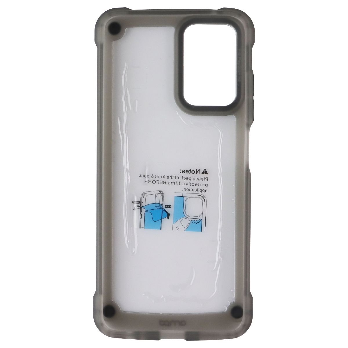 AmpD Impact Drop Hardshell Case for Motorola Moto G 5G - Clear/Gray Frost