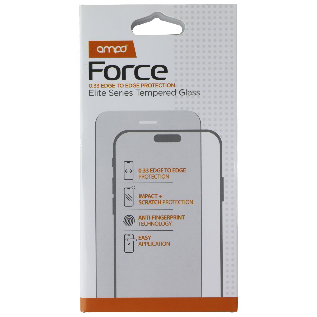 Ampd Force Elite Series Tempered Glass for Apple iPhone 14 Plus Cell Phone - Screen Protectors Ampd - Simple Cell Bulk Wholesale Pricing - USA Seller