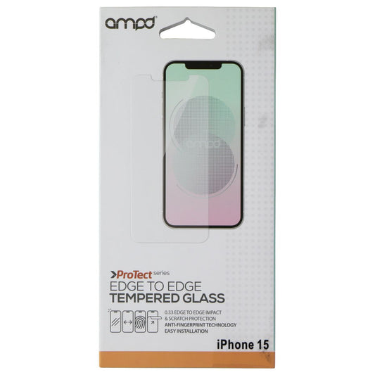 Ampd ProTect Edge to Edge Tempered Glass for Apple iPhone 15 Cell Phone - Screen Protectors Ampd    - Simple Cell Bulk Wholesale Pricing - USA Seller