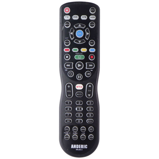 Anderic (RRU401.6) Universal Multi-Device Remote Control - Black TV, Video & Audio Accessories - Remote Controls Anderic - Simple Cell Bulk Wholesale Pricing - USA Seller