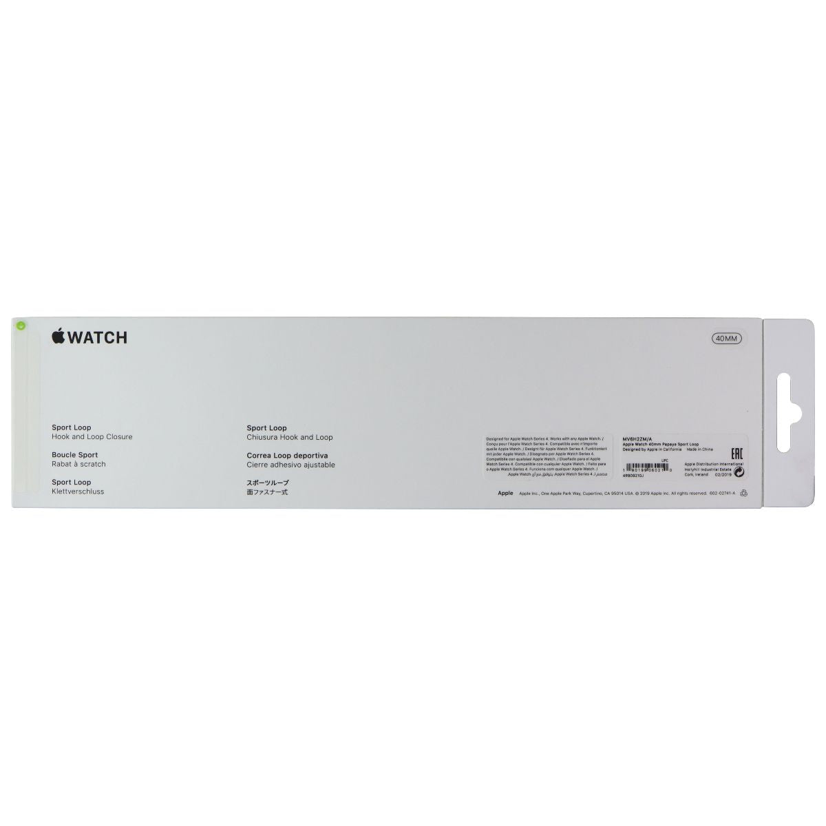 Apple 40mm Sport Loop for Apple Watch 41/40/38mm - Papaya (MV6H2ZM/A) Smart Watch Accessories - Watch Bands Apple - Simple Cell Bulk Wholesale Pricing - USA Seller