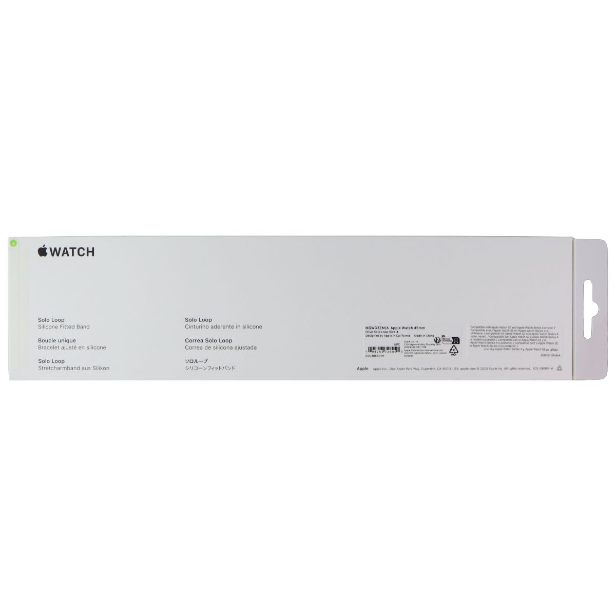 Apple 45mm Solo Loop for Apple Watch 49/46/45/44mm - Olive / Size 4 Smart Watch Accessories - Watch Bands Apple - Simple Cell Bulk Wholesale Pricing - USA Seller