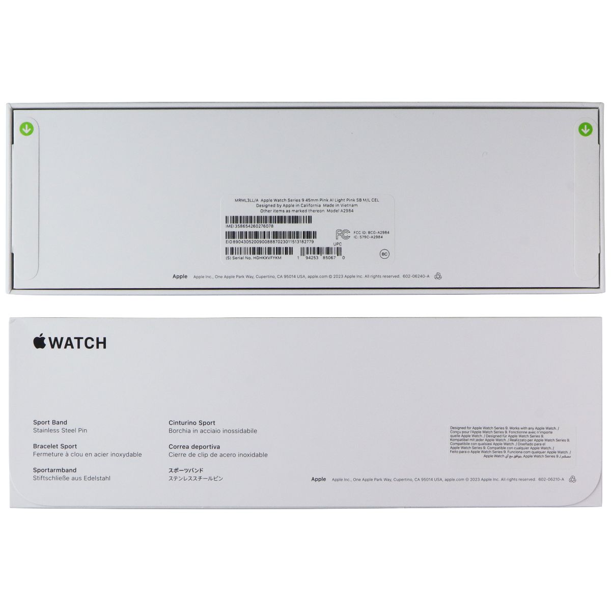 Apple Watch Series 9 (GPS + LTE) A2984 45mm Pink AL / Pink Sport Band (M/L)