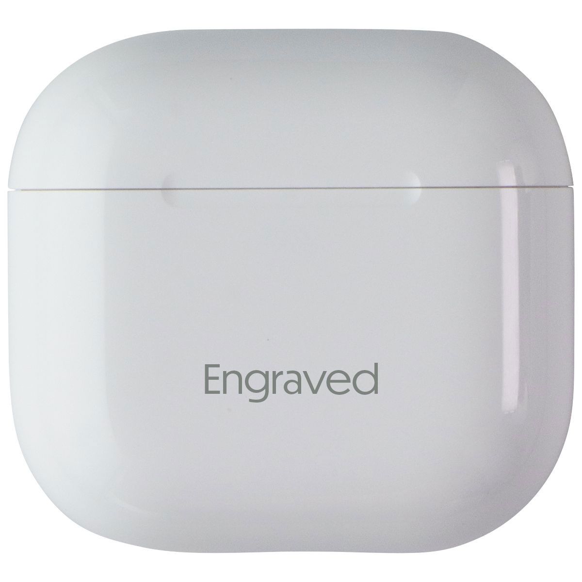 Apple AirPods (4th Gen) USB-C Charging Case - CASE ONLY - White (A3058) ENGRAVED Cell Phone - Headsets Apple - Simple Cell Bulk Wholesale Pricing - USA Seller