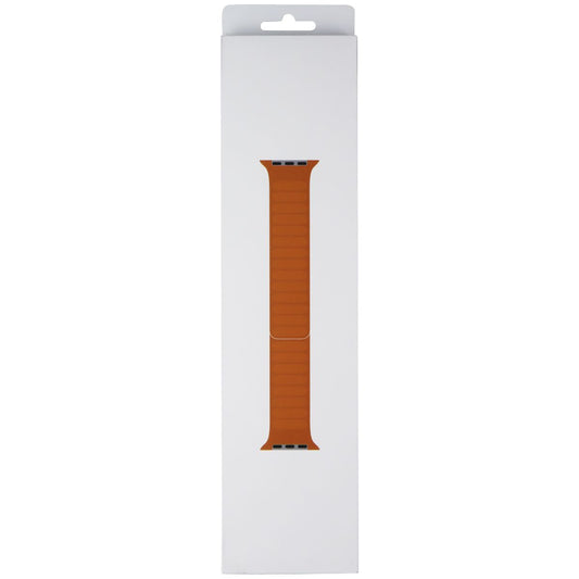 Apple (41mm) Leather Link Watch Band for 42/41/40/38mm Cases - Golden Brown M/L Smart Watch Accessories - Watch Bands Apple    - Simple Cell Bulk Wholesale Pricing - USA Seller