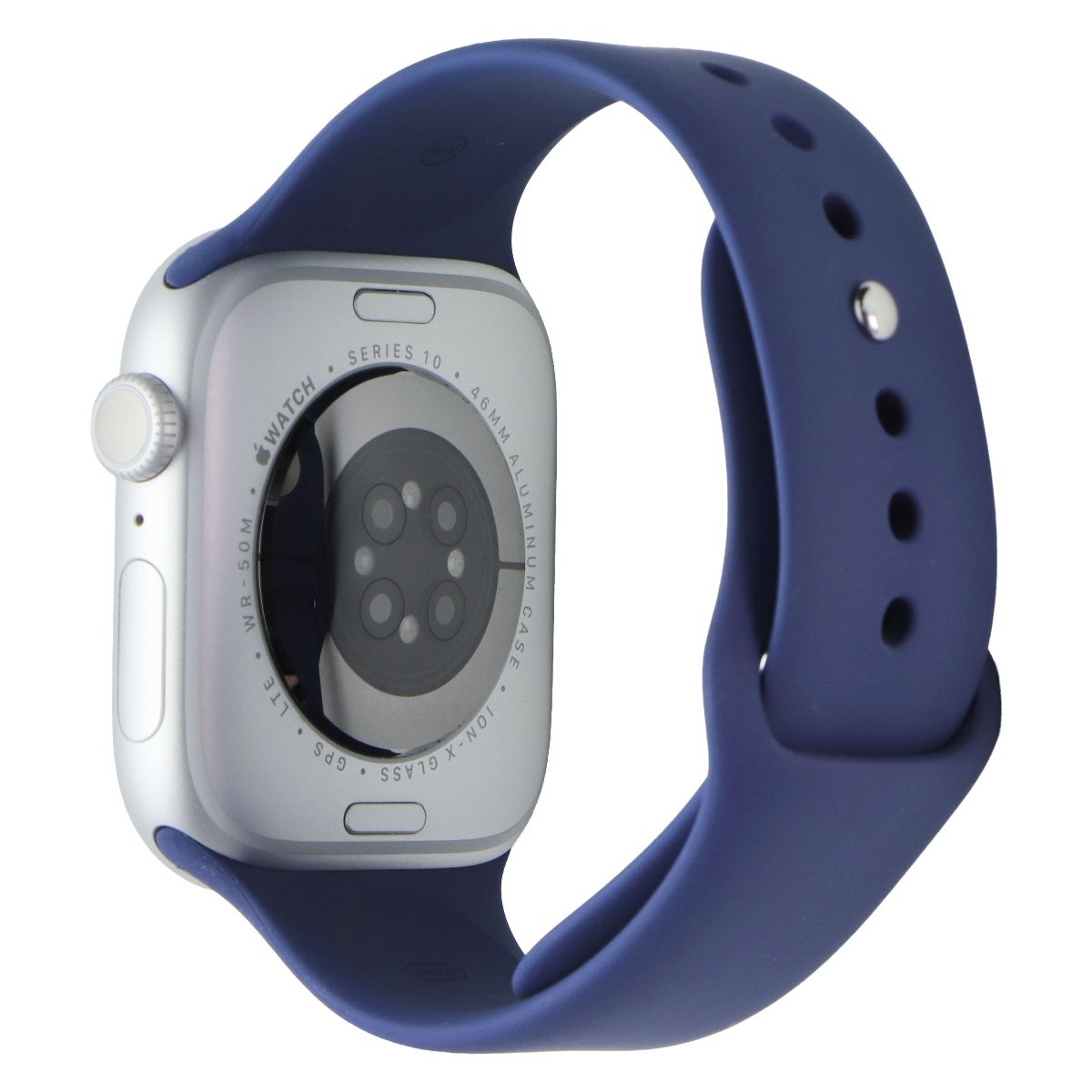 Apple Watch Series 10 (GPS + LTE, 46mm) Silver Aluminum/Denim Sp Band S/M A3003 Smart Watches Apple - Simple Cell Bulk Wholesale Pricing - USA Seller